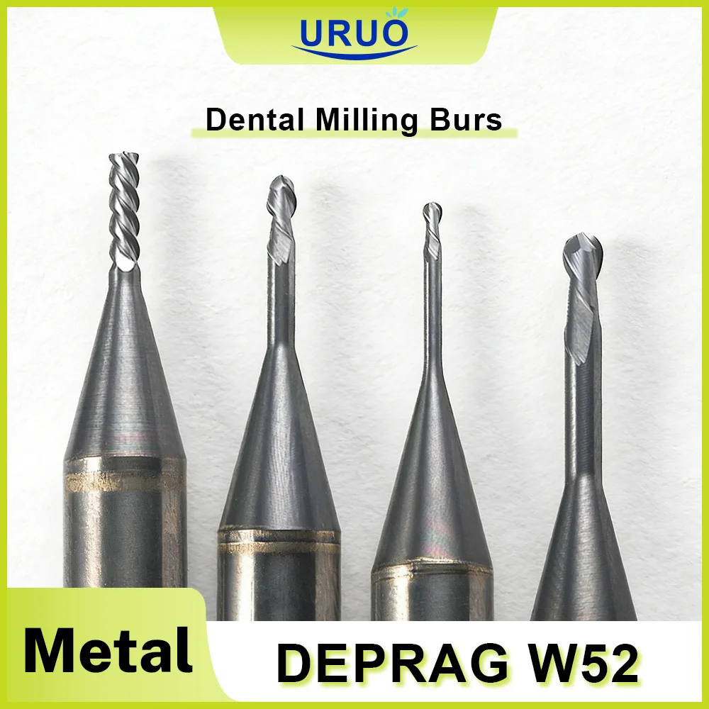 T1-T18 Milling Burs for Deprag W52 CAD CAM Machine Grinding METAL Titanium Cocr Dental/emax Lab Materials Griding Tools