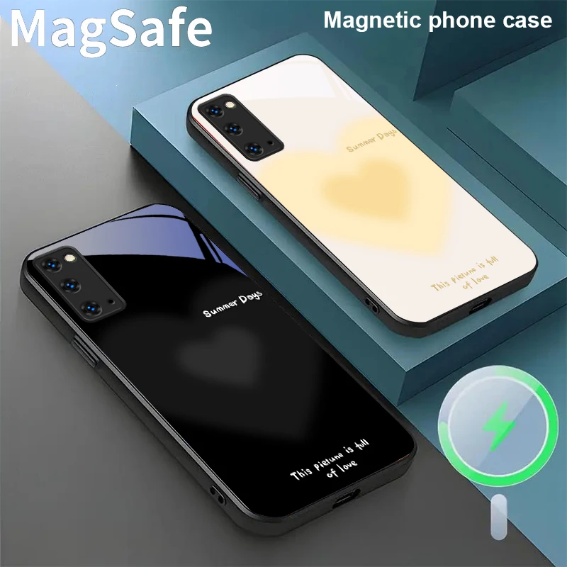 

Warm and sweet emotions For Magsafe Samsung Galaxy S20 FE S21 S22 S23 Plus S24 Ultra 25 Edge S24Ultra 22Plus Glass Phone Casee
