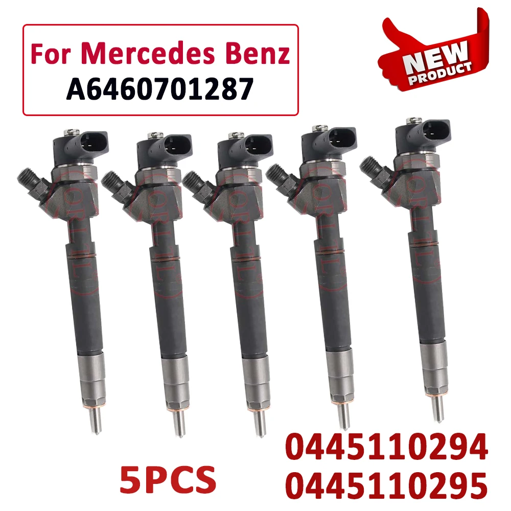 

5 PCS 0 445 110 295 New Diesel Fuel Injector A6460701287 Auto 0 445 110 294 for Mercedes Benz 0445110294 6460701287 ORLTL