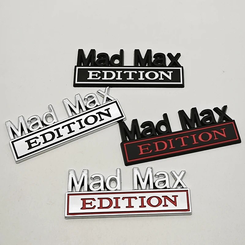 

3D Logo Mad Max Edition Emblem Sticker Badge Fender Funny Decals Car Truck Replacement Door Decoration for Universal Car SUV