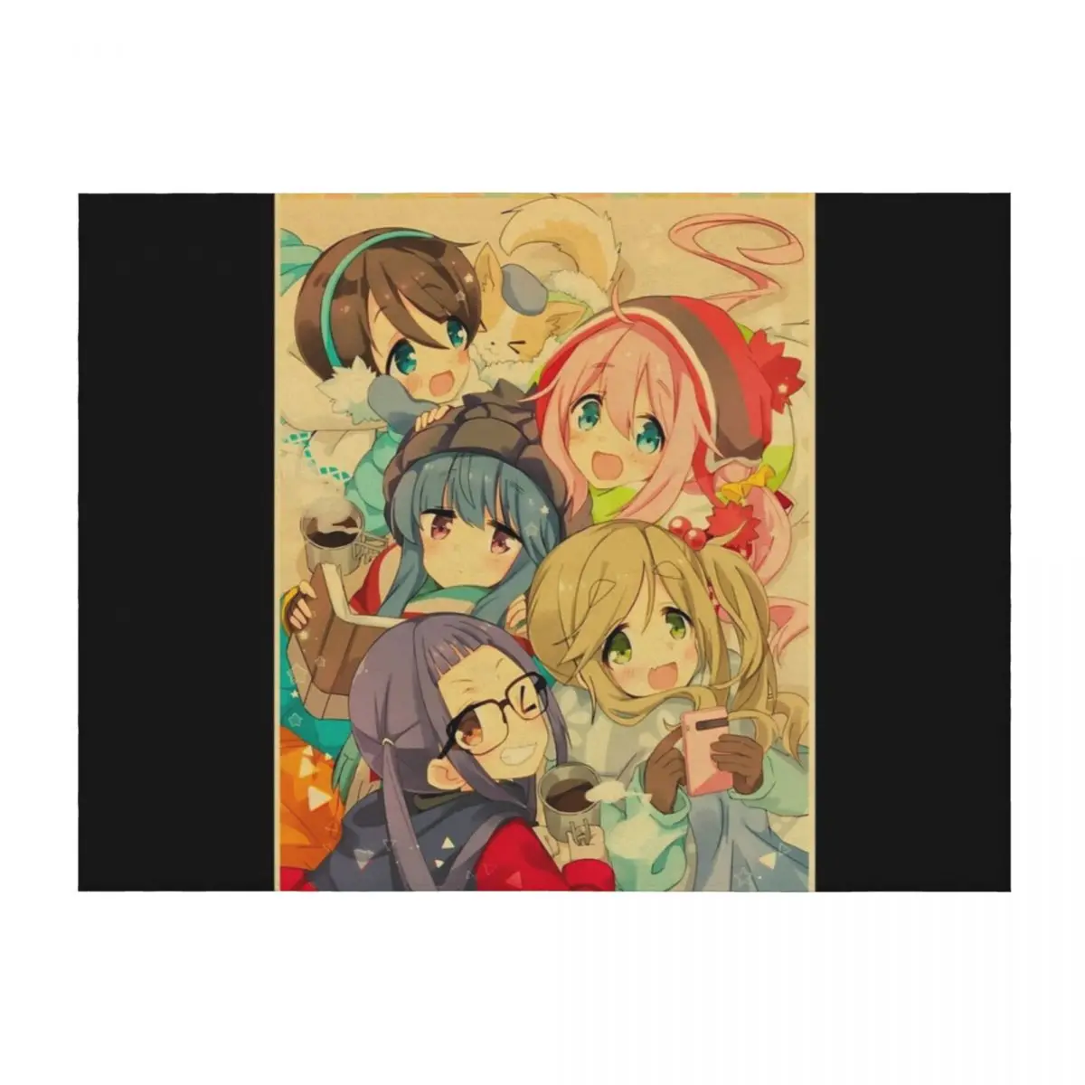 

Yuru Camp Throw Blanket christmas gifts Cute Bed Fashionable Soft Big Blankets
