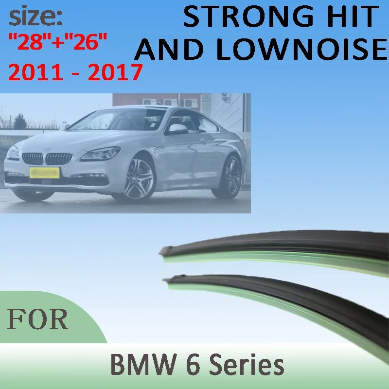 

Wiper Front Wiper Blades For BMW 640i 650i M6 640d F06 F12 F13 2011-2017 2012 2013 Windshield Windscreen Front Window 26"18" LHD