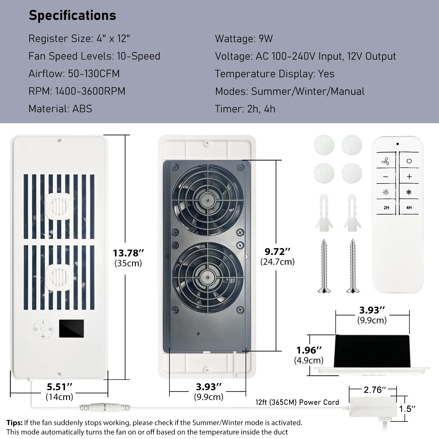 Vent Booster Fan 4