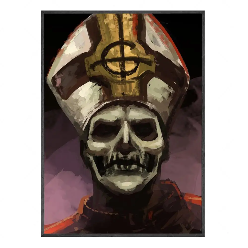 Ghost Heavy Metal Band Painting Calligraphy Poster Print Modern Decor Room Home Decor Canvas Art Pictures Home For Living Room
