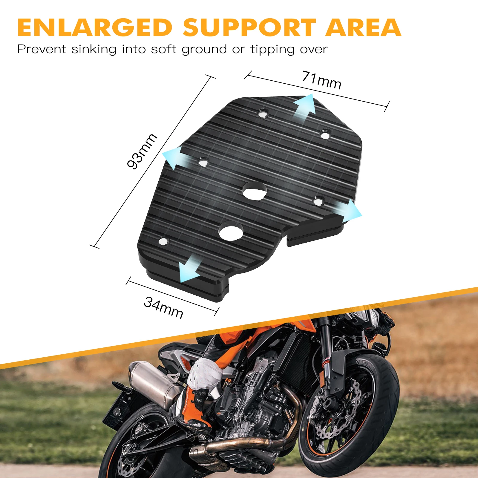 For KTM 790 890 Adventure Rally /R 2018-2023 Kickstand Footstand Enlarger For KTM 1290 Super Adventure R 2021-2023 Norden 901