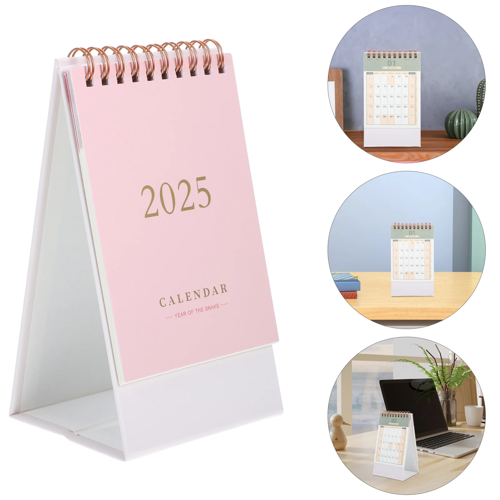 

2024 Calendar 2025 Desk Decor Home Supplies Turn The Page Table Pink Paper Office