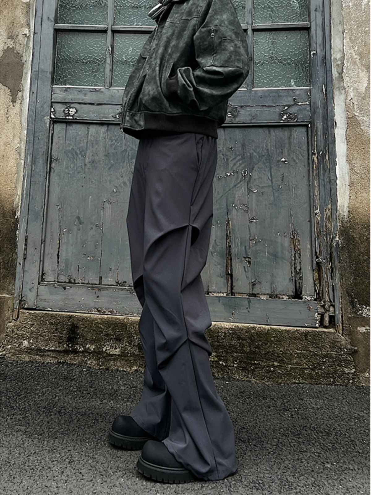 

ay High Waist Men's Casual Pants Summer Faion Straight Leg Pants Drapey Sle Streetwear ular Trendy Trousers