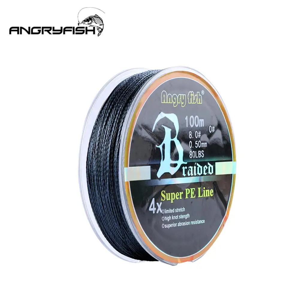 Diominate PE Line 4 Strands Braided 100m/109yds Super Strong Fishing Line 10LB-80LB Black