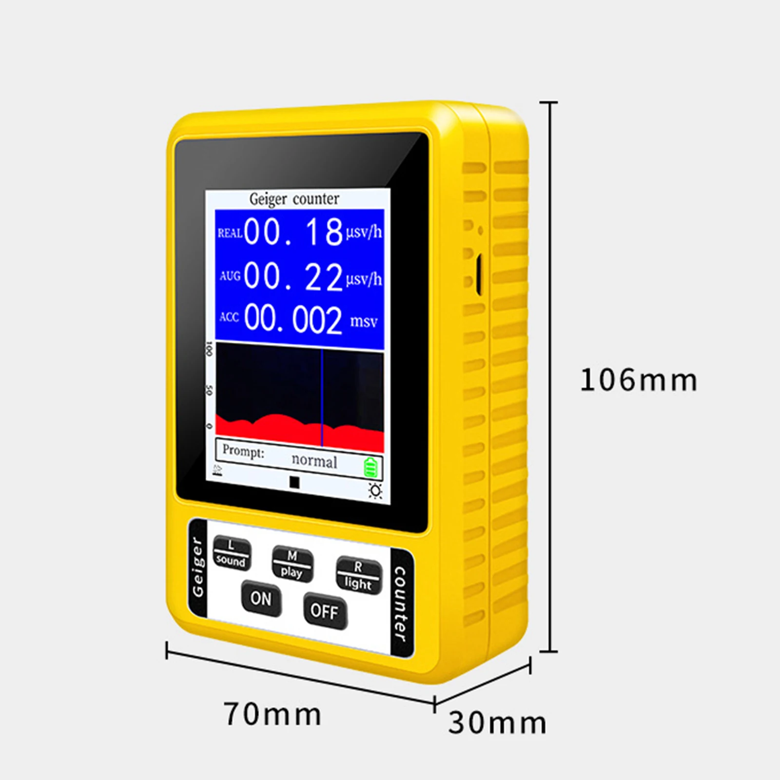 BR-9C 2-in-1 Handheld Digital Display Electromagnetic Radiation Nuclear Detector Full-functional Type Tester EMF Geiger Counter