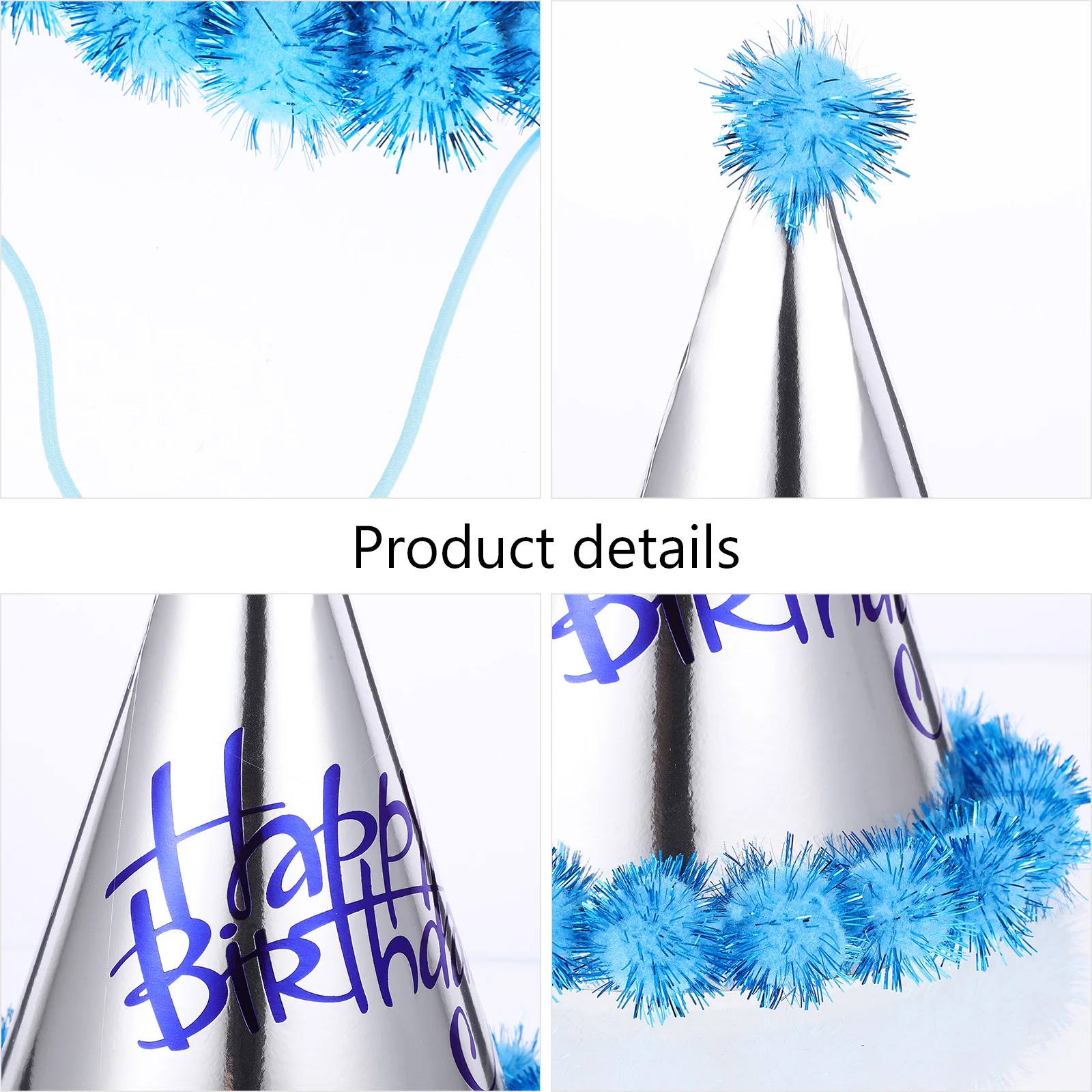 

8Pcs Paper Kids Party Hats Perfect Birthday Accessories Children Celebration Headwear Fun Decorative Props