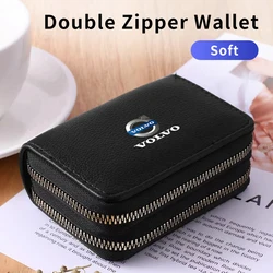 Car Logo Wallet Driver License Storage Card Case For Volvo XC60 XC90 S60 V40 V50 V60 XC40 V70 V90 S90 T6 S80 C30 S40 XV40