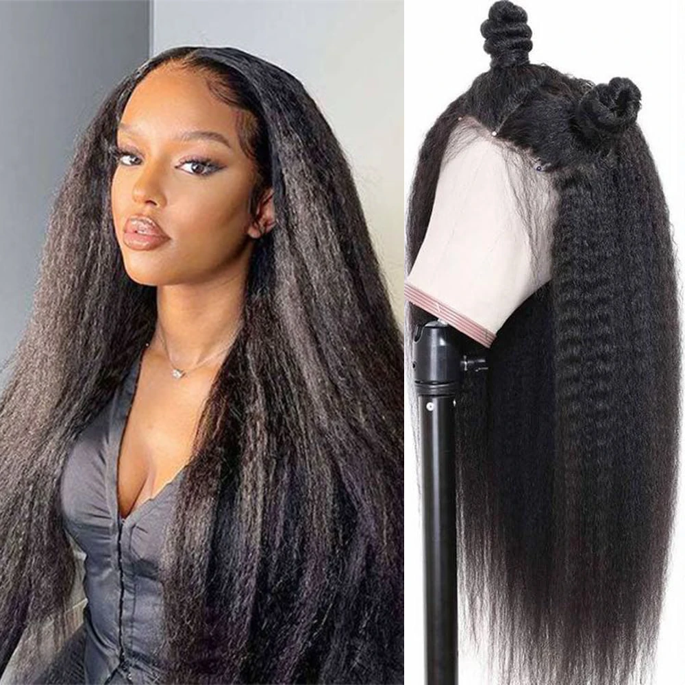 縮毛矯正ストレート13x6レースフロント人毛ウィッグ 女性用 ブラジル産バージンヘア 焼きストレート 透明レースフロント カールウィッグ