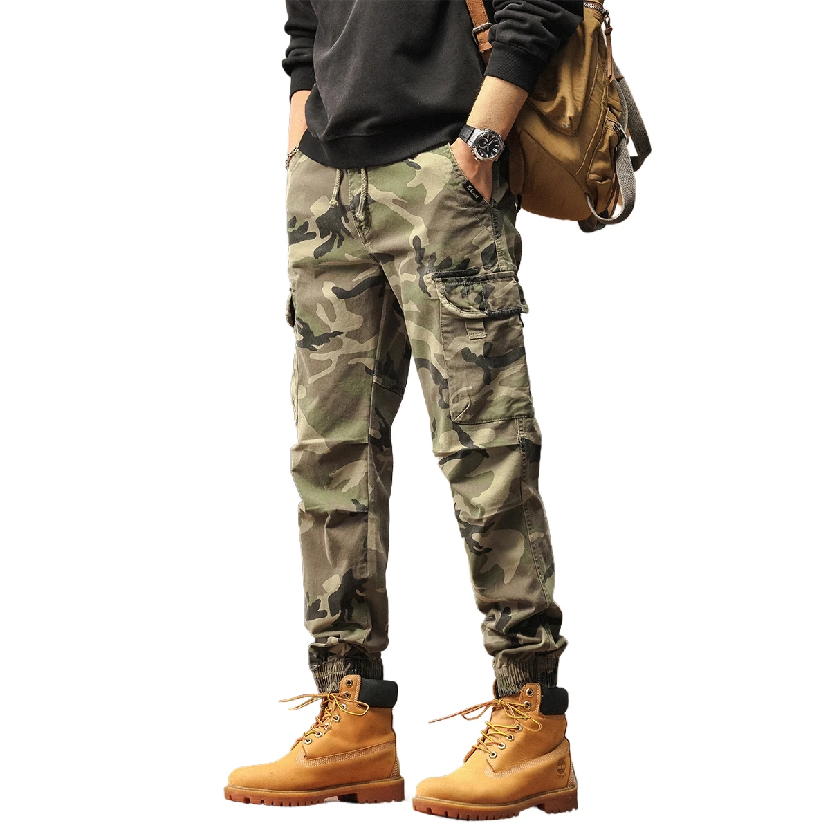 

Outdoor Casual Pants Male Camouflage Work Pants Men Plus Size Sports Wear-resistant Men's Summer Thin Fashion Loose Cotton Pants