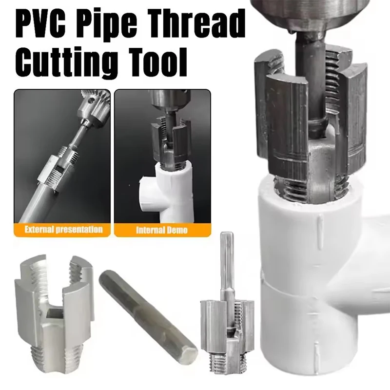 1/2inch 3/4inch PPR/PVC Water Pipe Threader Tapping ToolInternal Thread External Thread Integrated Water Pipe Wire Opener
