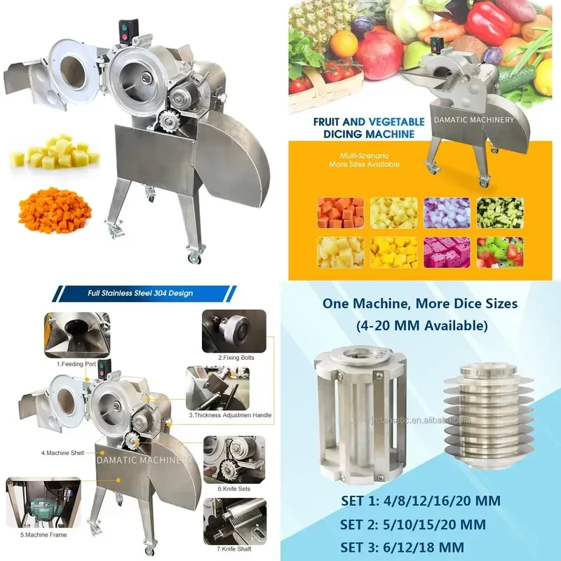 for CHD100 Automatic Vegetable Potato Carrot Onion Tomato Coconut Mango Cube Cutter