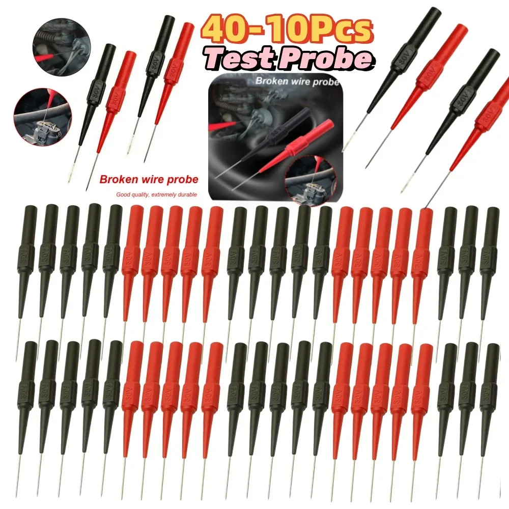 40-10Pcs 30V Instrumentation Diagnostic Tools Multimeter Test Needle Tip Probe Automotive Tool Accessories Automotive Kit Teste