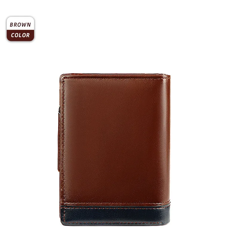 Schlanke Herren-Geldbörse mit RFID-Schutz aus PU-Leder, Minimalistisches Design, Schwarz, mit Bargeldfach und Reißverschluss-Münzfach, Reisezubehör – Detail 10