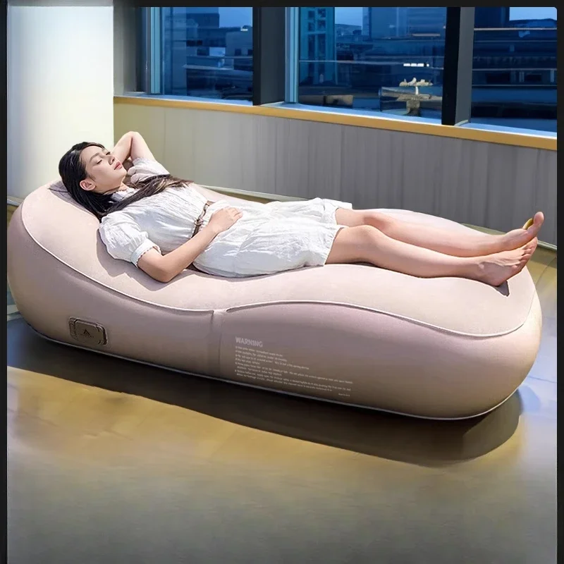 Outdoor lazy inflatable sofa portable air mattress camping picnic equipment music festival supplies lunch lounge chair