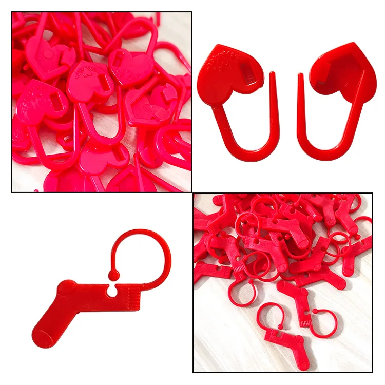 50/40/30pcs Locking Stitch Markers Heart sock Shaped Stitch Holder DIY Needle Arts Craft Knitting Crochet Weave Sewing Tools