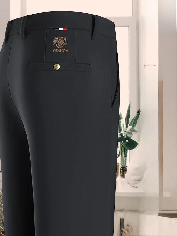 

Pierre Cardin Men's Thiened Fce Lined Casual Trousers Straight Leg Suit Pants Faionable Urban Winter Busin Casual