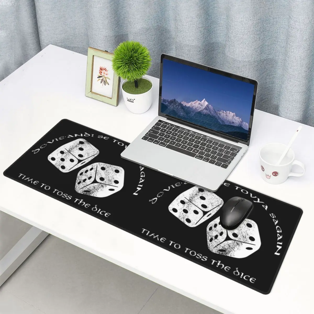 Large Mouse Pad Time To Toss The Dice Wheel Of Time Gamer PC Laptop Mats Keyboard Carpet Computer Gaming Desk Mat