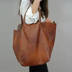 Soft PU leather handbags for women large capacity Shopping shoulder tote bags elegant purse brown crossbody bucket bags wallet