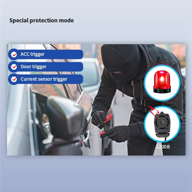 Firmly DIY Car Alarm System For DC12V Vehicles Enhanced Security With Adjustable Sensitivity