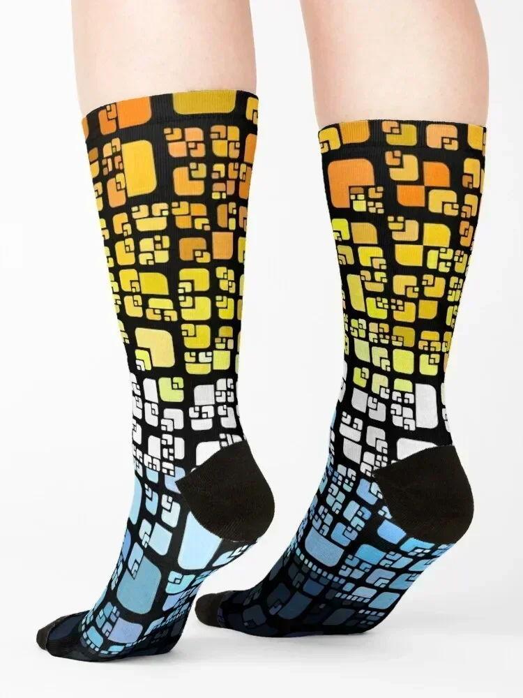 Retro Geometric Abstract AroAce Pride Socks ankle custom sports new year winter Woman Socks Men's