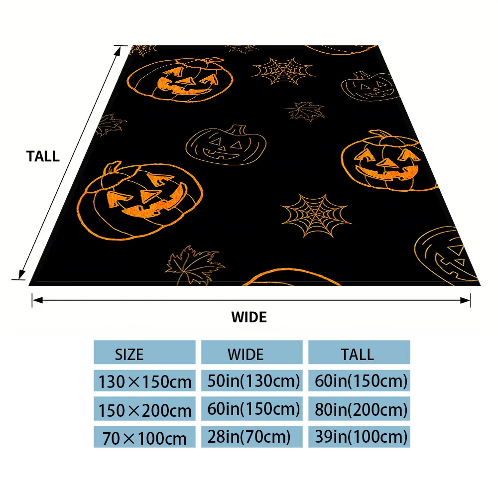 Jack-o-lanterns Sofa Specific Soft Flannel Blanket, Universal Plush Gift Blanket For All Seasons