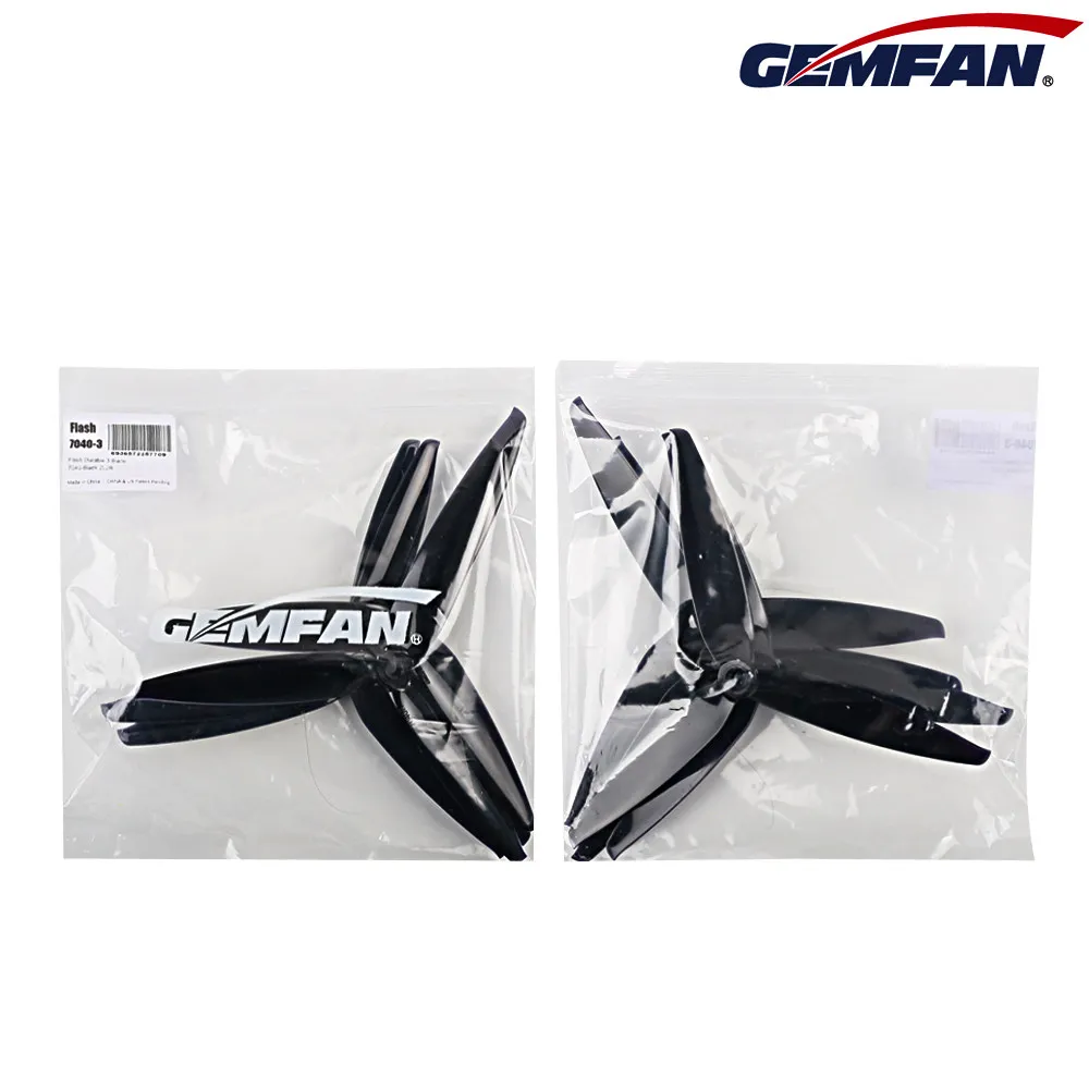 Gemfan 7040 Flash Tri-Blade Props, 2CW+2CCW, 7-inch Drone Propellers