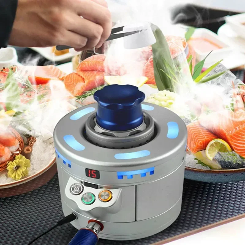 Bar Dry Ice Smoke Generator, Electric Smoke Bubble Machine for Cocktail Dessert Food Display