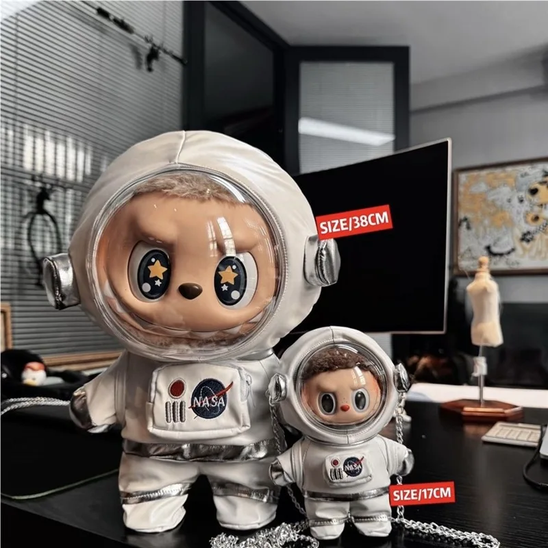 

for Labubu Astronaut Costume Set 17cm Enamel Toy Doll Clothes Space Suit Hanging Ornament Collectible Figurine Accessory