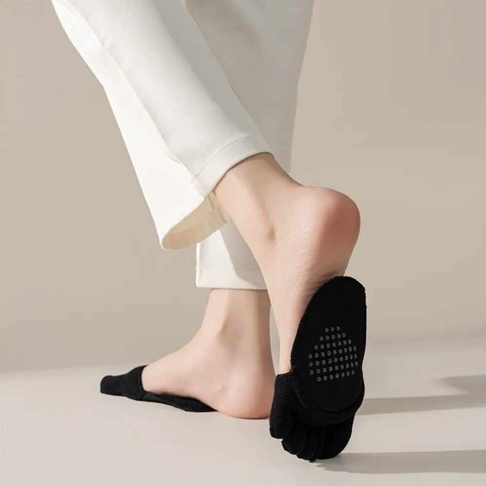 Silicone Anti-slip Forefoot Socks with Cushion Invisible Insoles Half Feet Socks Soft Open Toe Toe Socks For High Heels