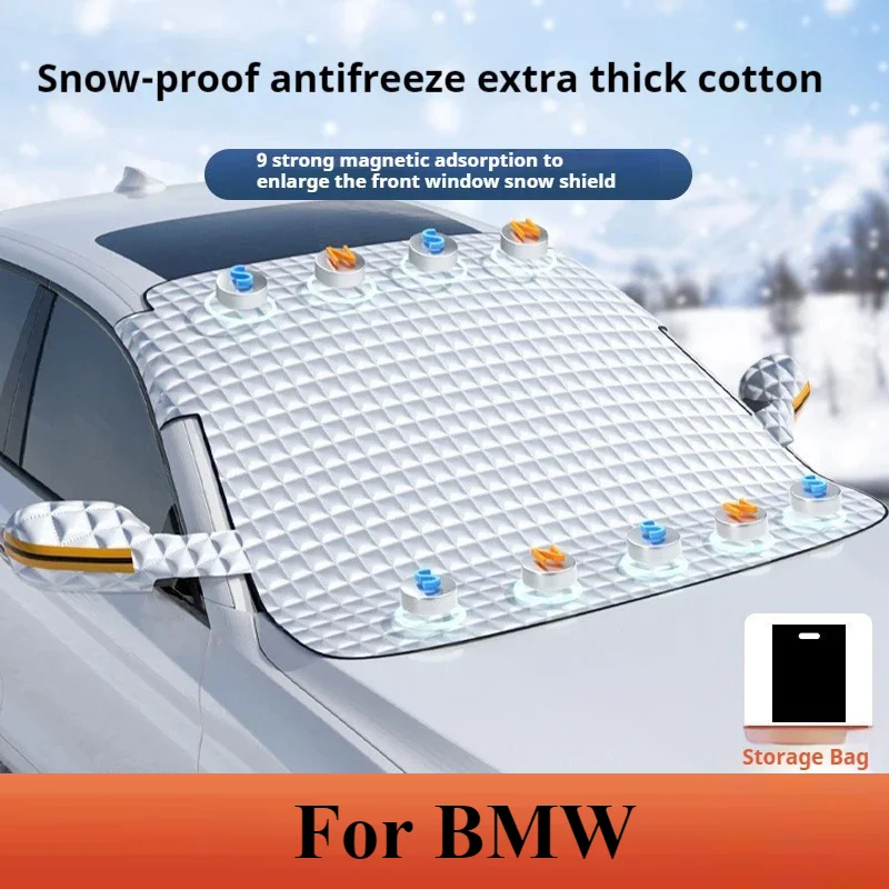 Sunshade Cover Car Windshield Snow Sun Shade Waterproof Protector Automobile Magnetic Cover Car Front Windscreen Cover for BMW