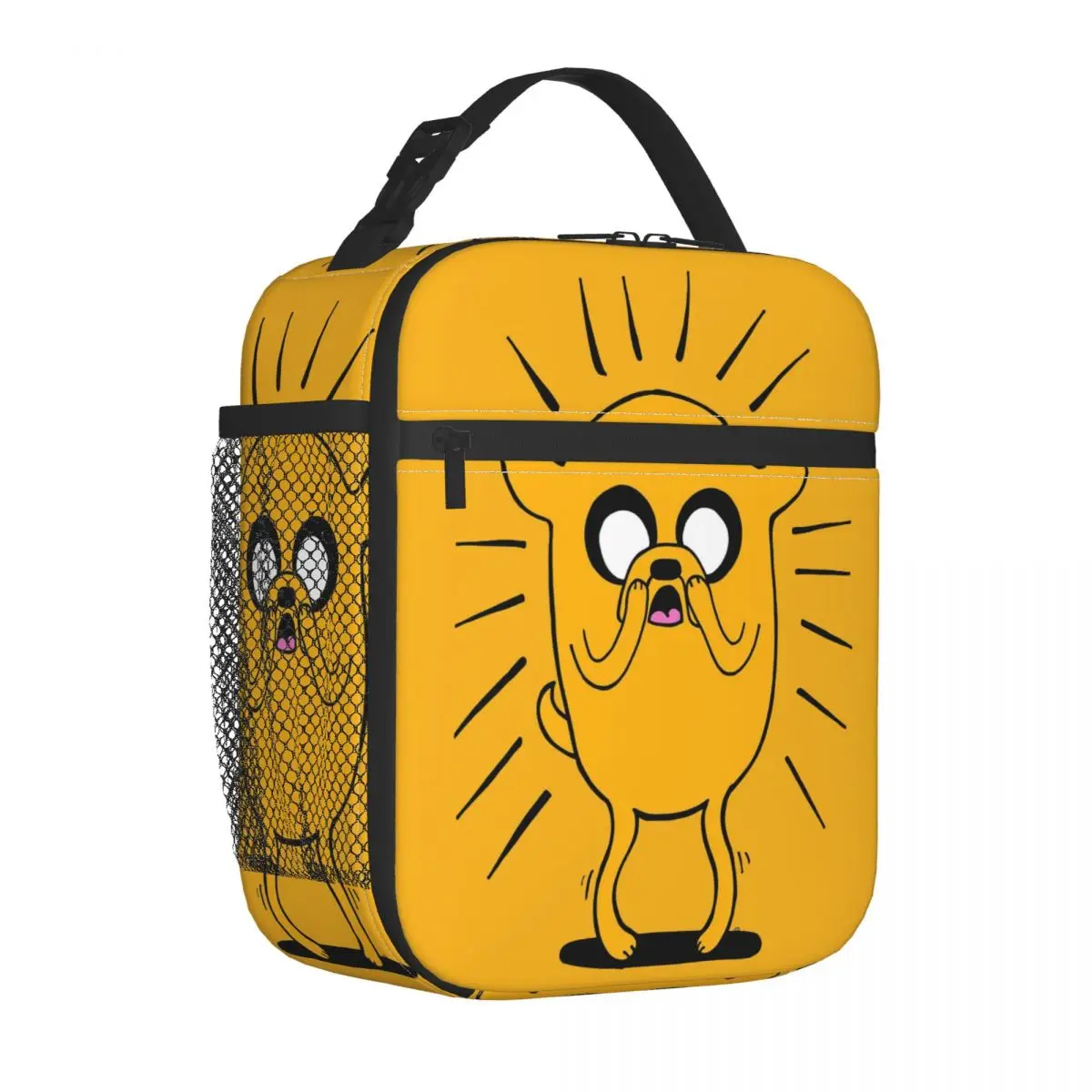 Adventures Time Jake The Dog In Shock Insulated Lunch Bag Portable Meal Container Thermal Bag Tote Lunch Box School Girl Boy