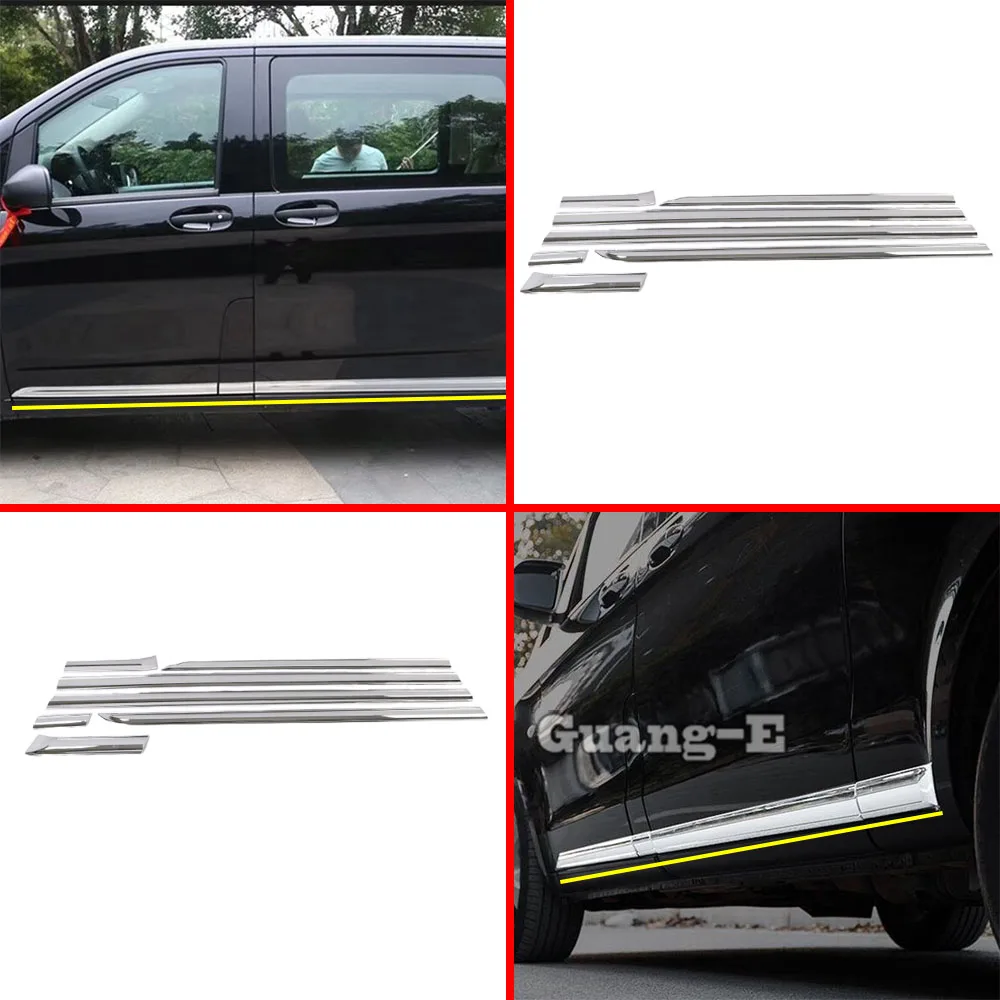 Car Cover Side Body Door Trim Strip Molding Stream Lamp Panel Bumper Hood For Benz Vito W447 2016 2017 2018 2019 2020 2021 2022