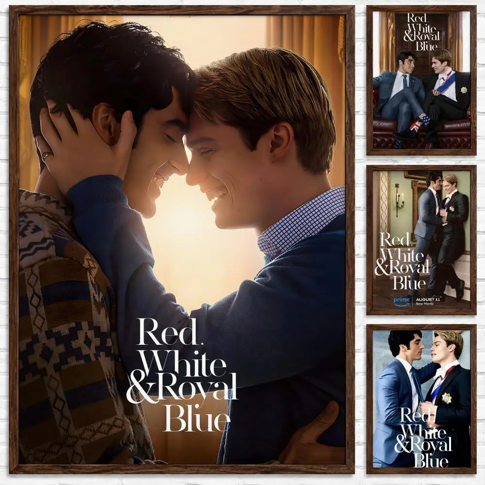 Romantic LGBTQ+ Comedy Drama Red White & Royal Blue Poster Self‑Adhesive Waterproof Poster Sticker Wall Art Home Decor