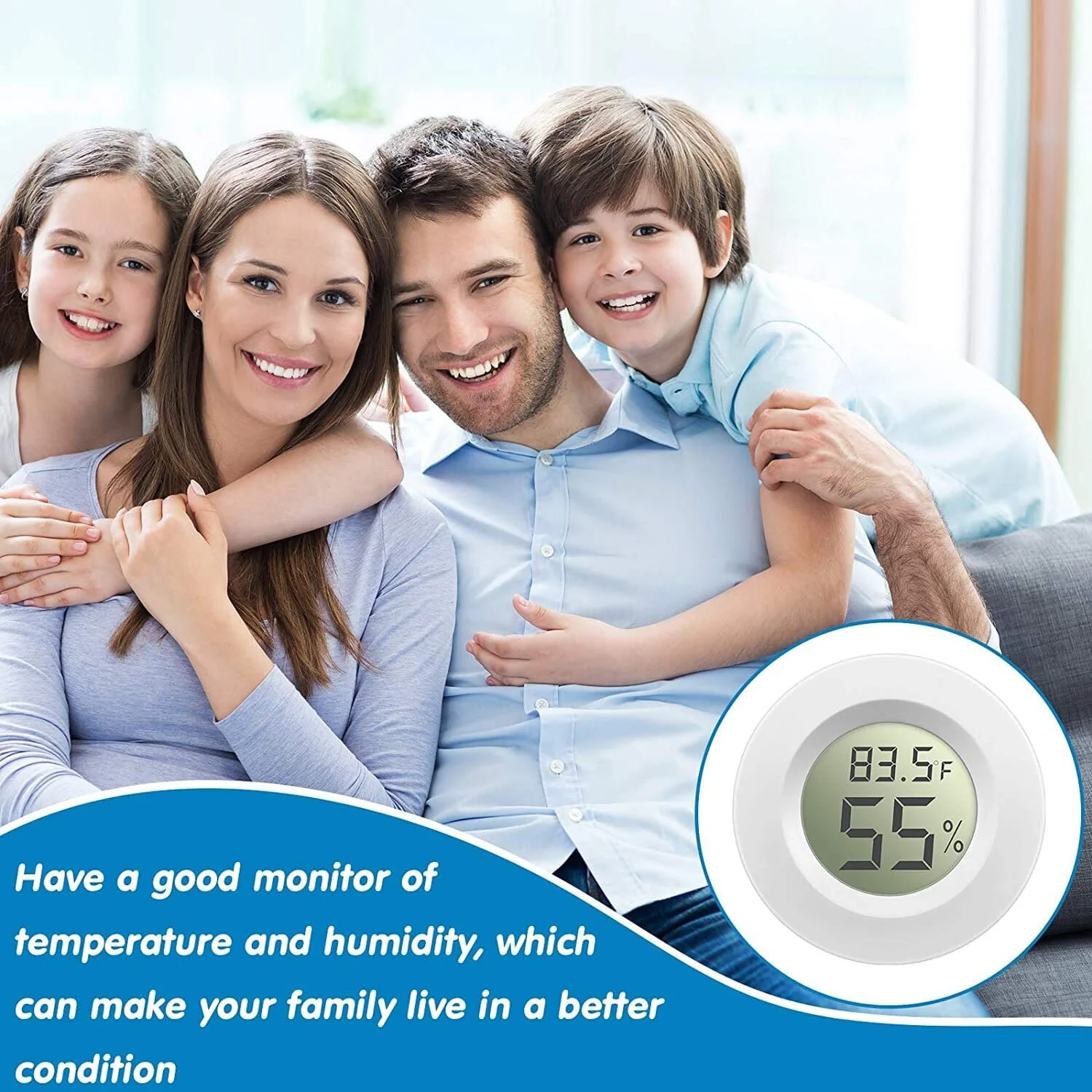 5/10Pcs Hygrometer Thermometer Digital Humidity Meter Indoor/Outdoor Humidity Monitor Reptile Thermo-Hygrometer For Greenhouse Humidors Terrarium Jars, Fahrenheit (℉) /Celsius(℃) image 5