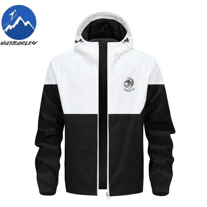 

Maxbarley мужские водонепроницаемые куртки с капюшоном High Street с принтом уличная ветрозащитная ветровка пальто мужское походное треккинговое непромокальное пальто
