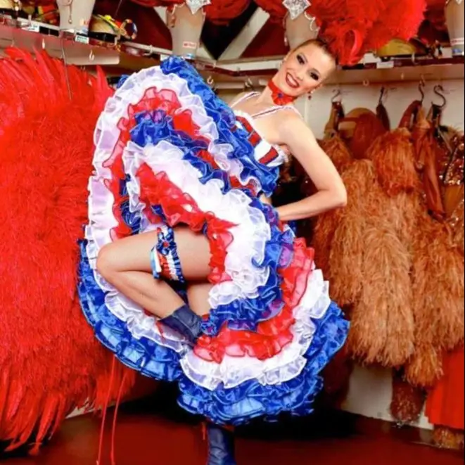 

2025 New Headwear Cancan Stage Performance Opening Dance Clothes Outfits French Can Can Dance Costume Can-can Dresses