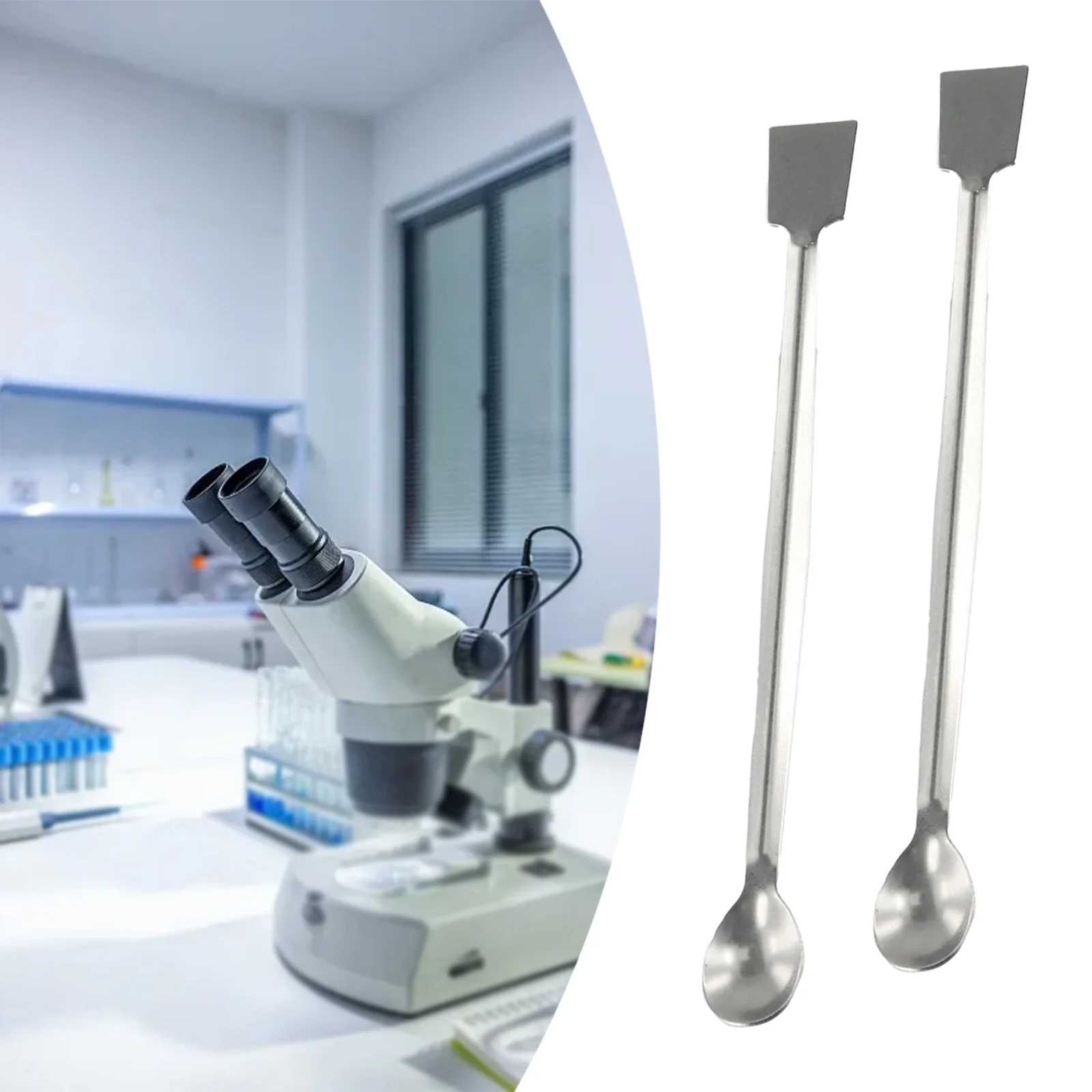 Double Ended Laboratory Spoon and Spatula Set for Precise Material Transfer in Health Beauty and Technical Services