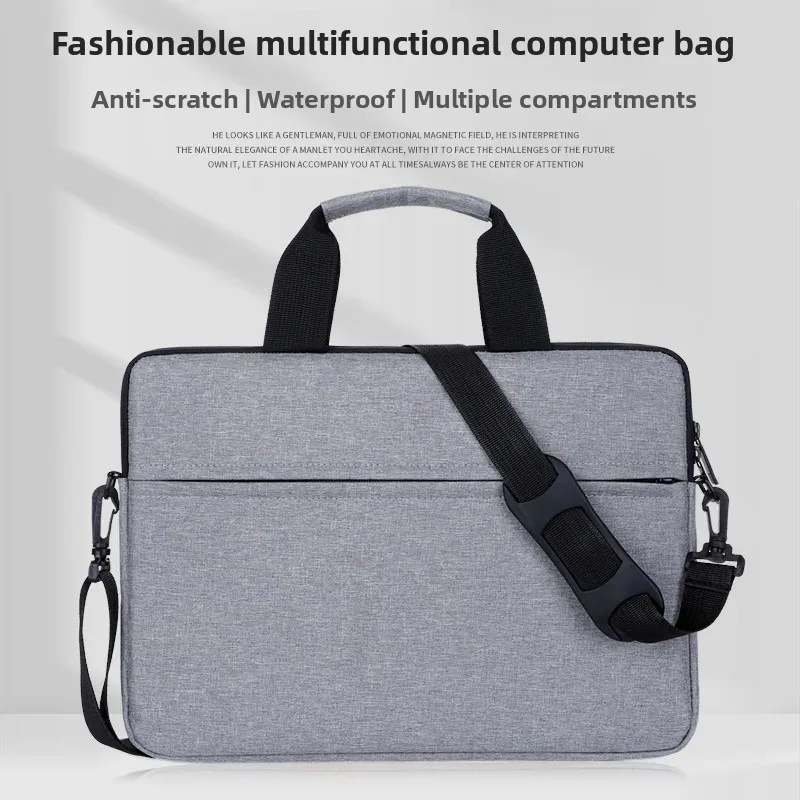 Maletín impermeable de gran capacidad para hombre, nuevo bolso de tres capas para ordenador, bolsa para documentos de negocios, bolso masculino de moda 2025