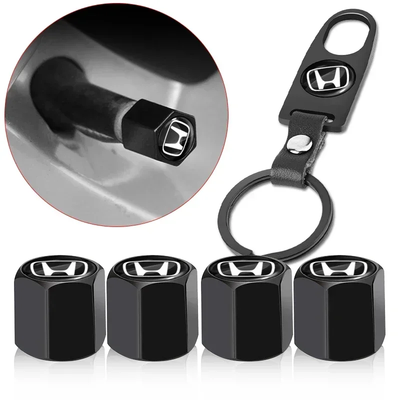 Car Keychain Auto Tire Valve Cap Car Styling Accessories For Honda Civic 7 8 9 10 2008 2009 2010 2011 2012 2013 2014 2015-2020