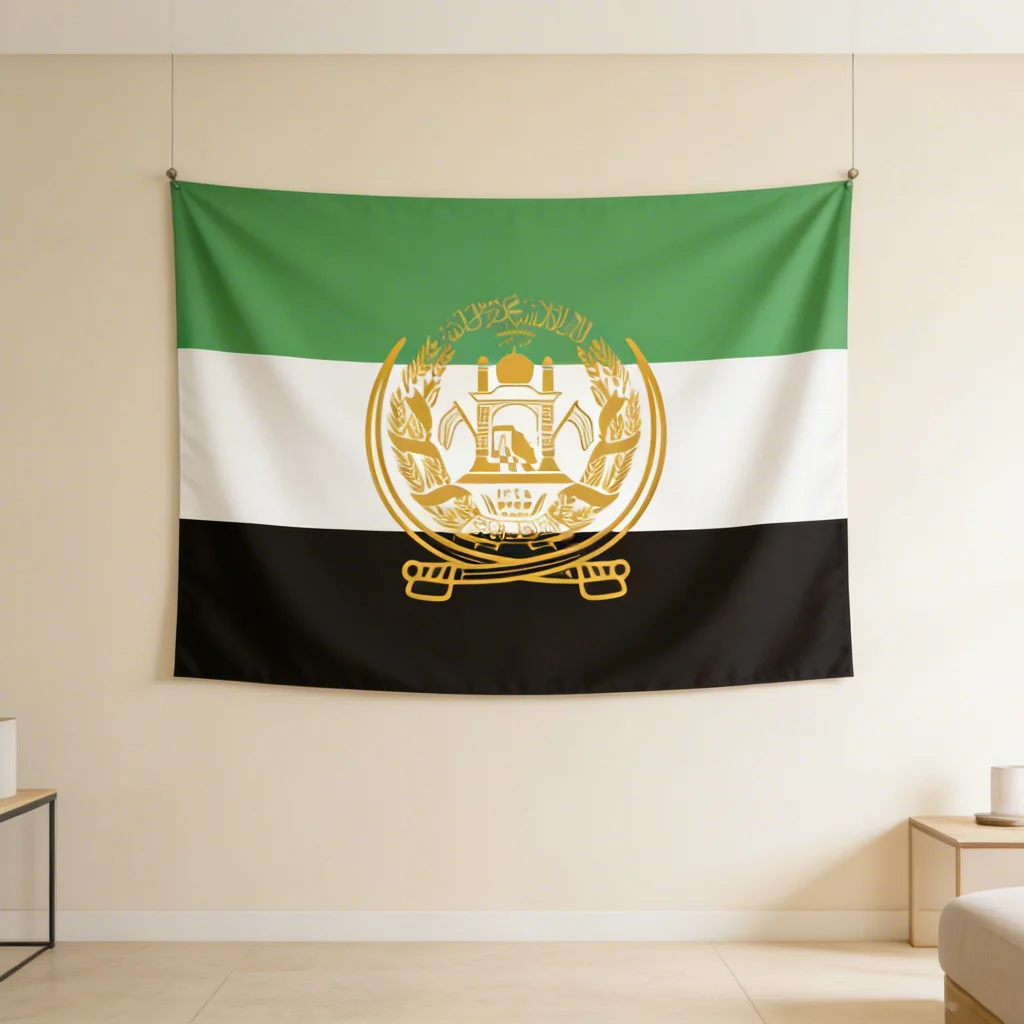 Image of 3x5ft große afghanische Flagge, leuchtende Farben, hergestellt von professionellen Fabriken, geeignet für verschiedene Szenarien.