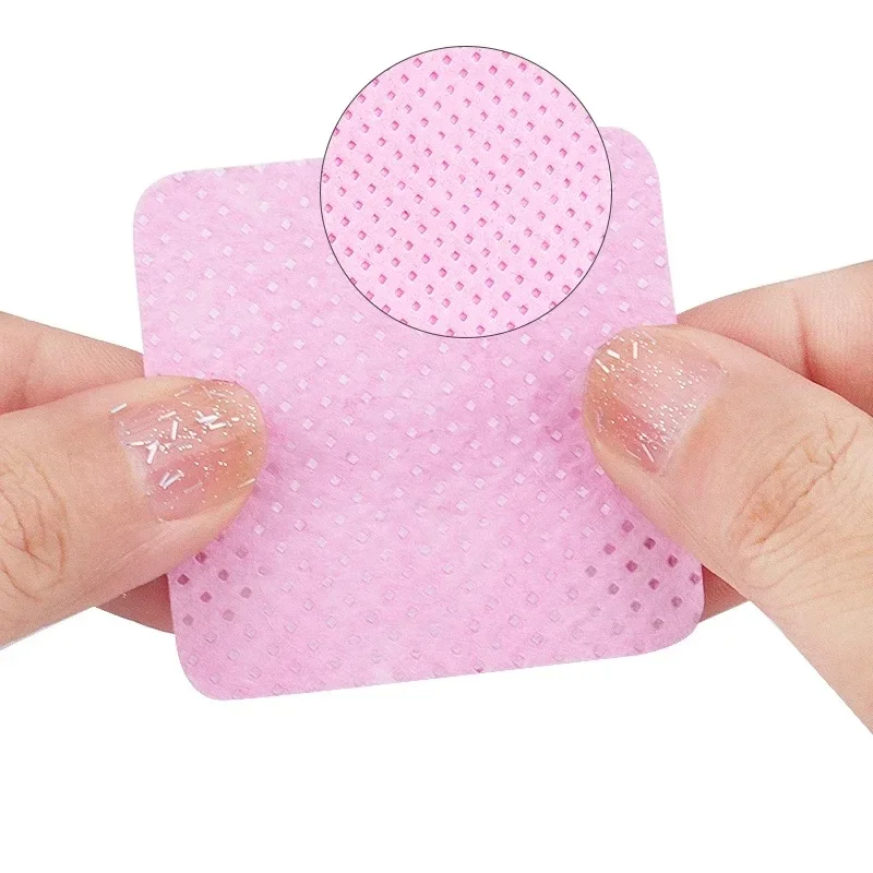 Eyelash Glue Remover Wipe 200PCS Cotton Wipes UV Gel Nail Tips Polish Remover Cleaner Lint-Free Paper Pad Eyelash Makeup Tools