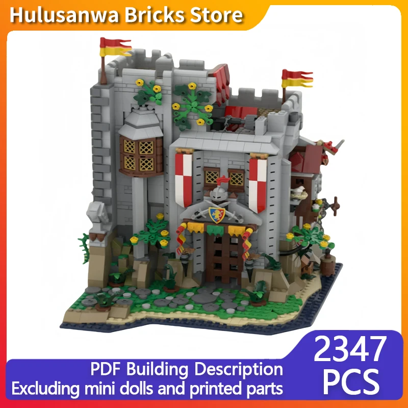 Medieval Castle Model MOC Building Brick Lion's Caslte Guarding Tower Modular Technology Gift Holiday Assemble Children Toy Suit