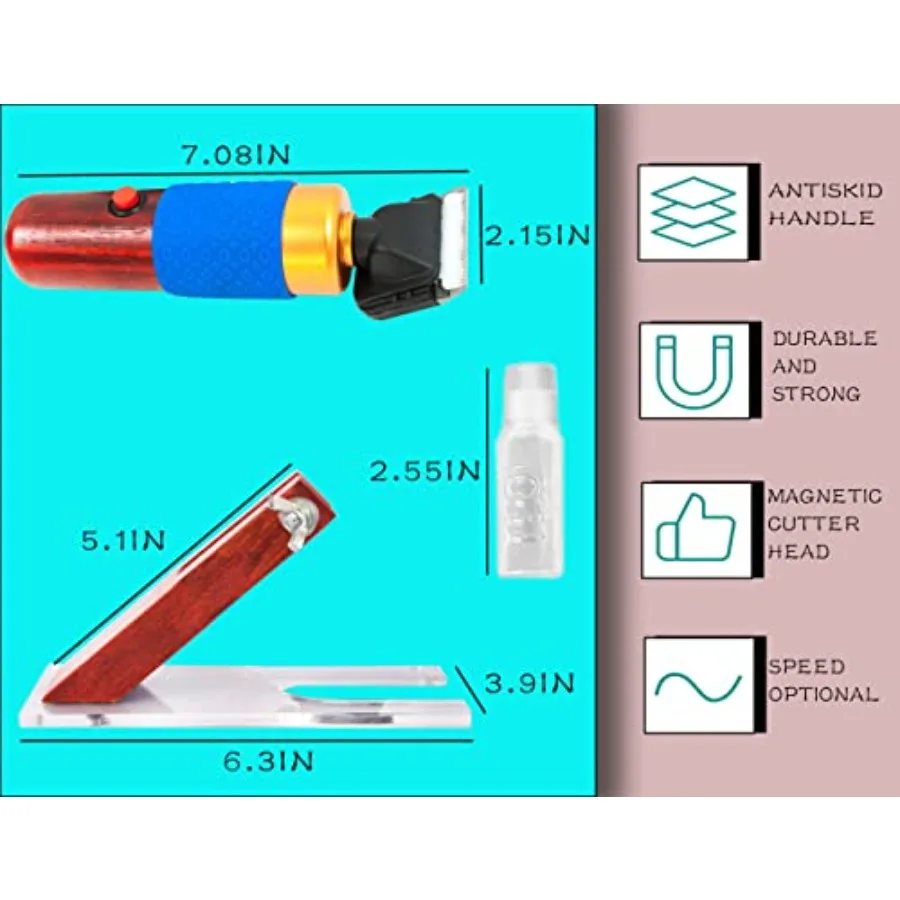 Electric Speed Adjustable Rug Tufting Carver Clippers, Electric Rug Shears Carpet Carving Tool for Handmade Rug Clean and Tufte