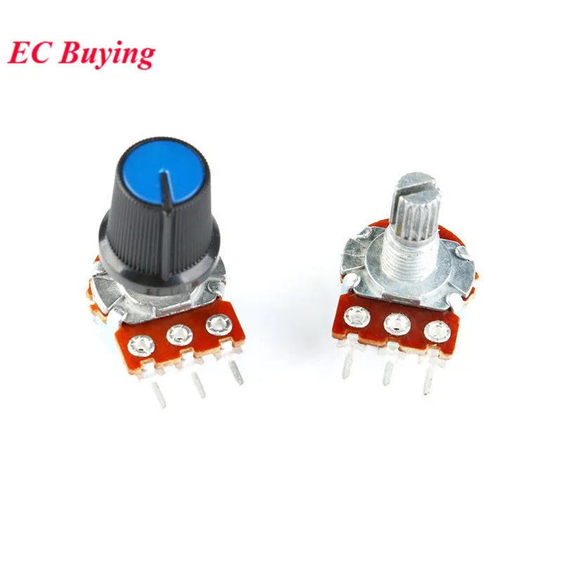 10pcs WH148 3pin 15mm B1K B2K B5K B10K B20K B50K B100K B250K B500K B1M Potentiometer 1K 2K 5K 10K 20K 50K 100K 250K 500K 1M