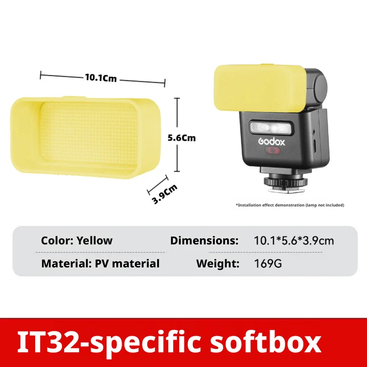 Diffuser for Godox iT32 Mini Flash 3 Color White Blue Yellow Soft Light Diffuser Cover Portable Flash Photography Accessory