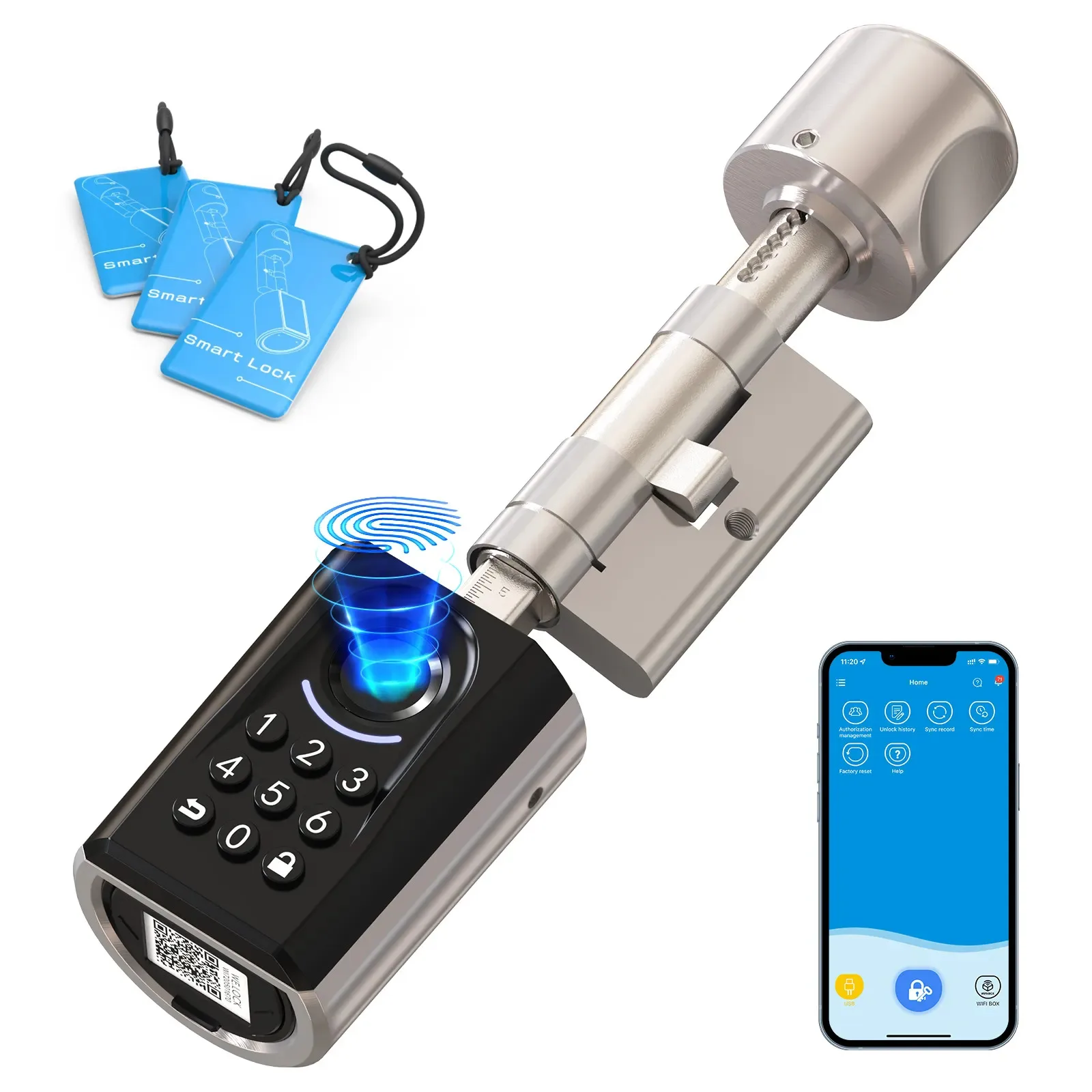 

WELOCK TOUCA51 Smart Lock Fingerprint & Keypad Entry, Keyless Door Lock for Home/Office